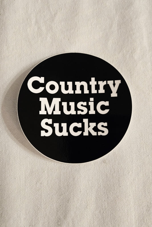 Country Music Sucks® Logo Sticker